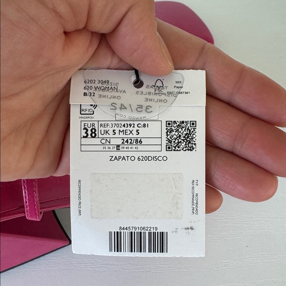 NWT Mango Pink Block Heel - Picture 10 of 10